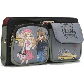 BANDOLERA CON BOLSILLO DOBLE FRIENDS LOOK ALIKE