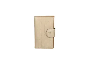 Cartera Grande Coco Taupe Letras Doradas