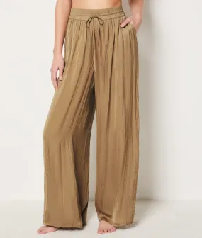 Pantalón satinado ancho CHEETA VERT - ETAM